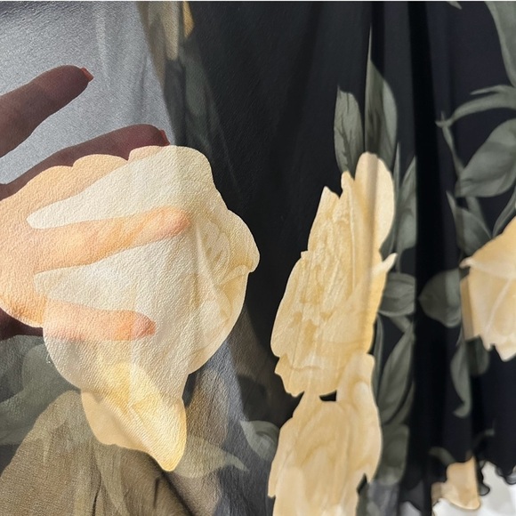 Lily Of the West Maxi Floral Skirt Black Size Small Romantic Goth - Picture 2 of 7